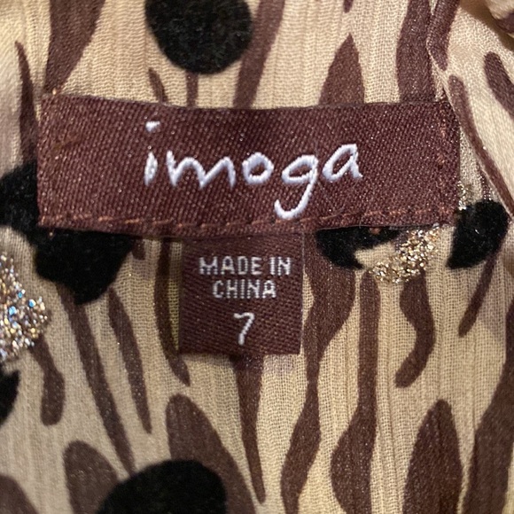 Imoga kids size 7 glitter leopard print flared top - Picture 5 of 5
